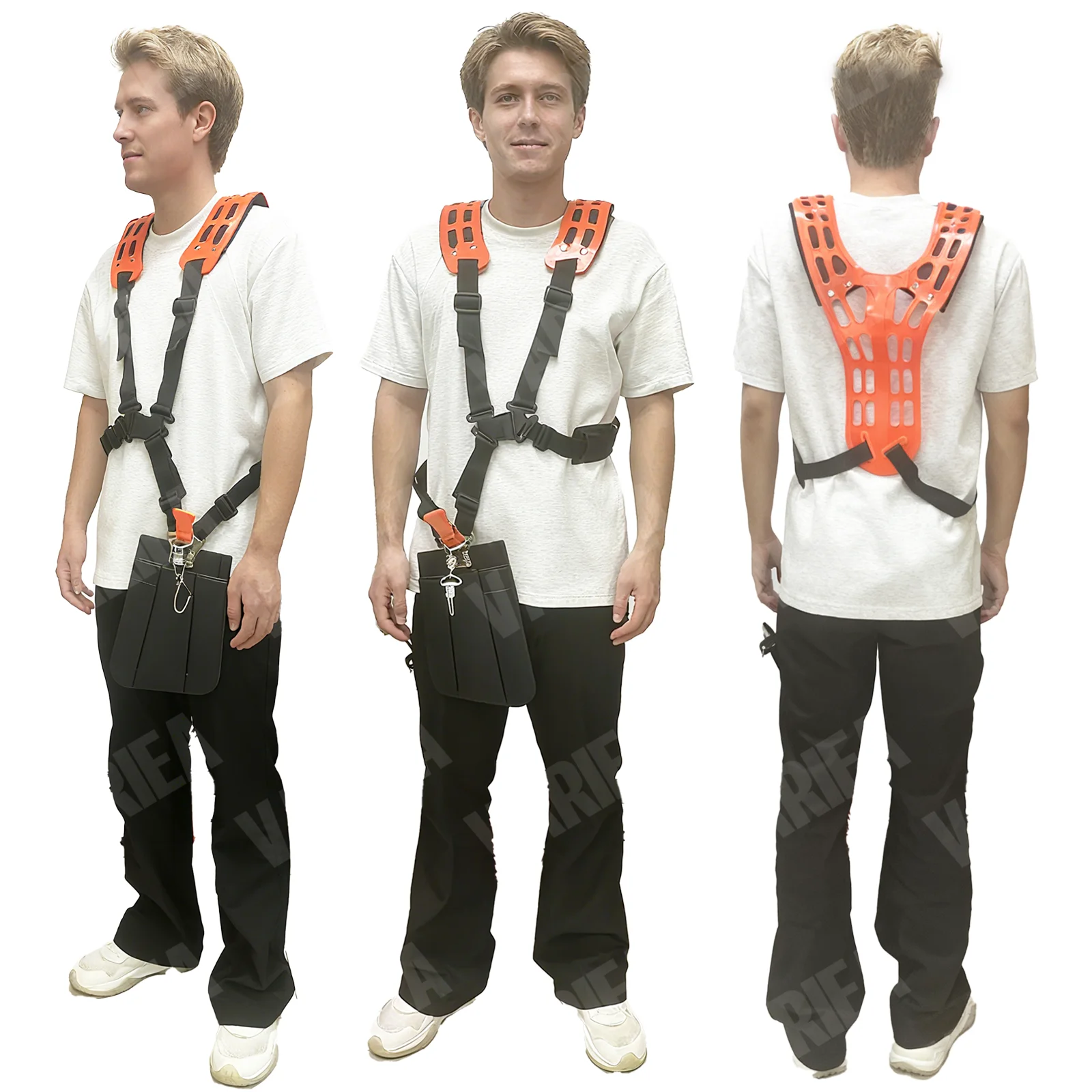 VARIEA-Adjustable Double Shoulder Strap Harness Trimmer, with Quick Release Buckle - Durable PVC Strap, Lawn Care Equipment