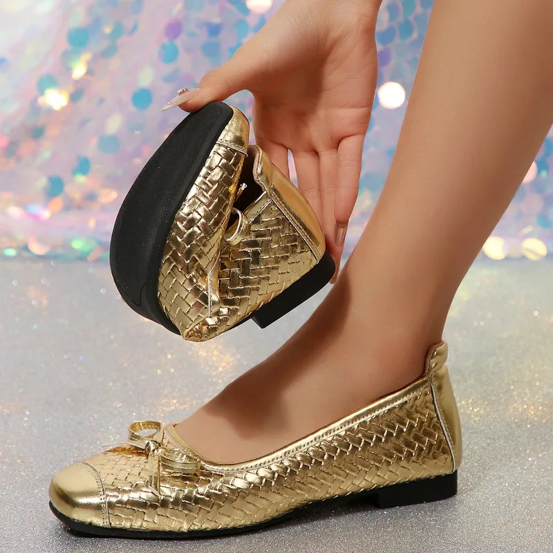 Bow Flat Single Shoes Shallow Mouth New Soft Sole Women's Shoes