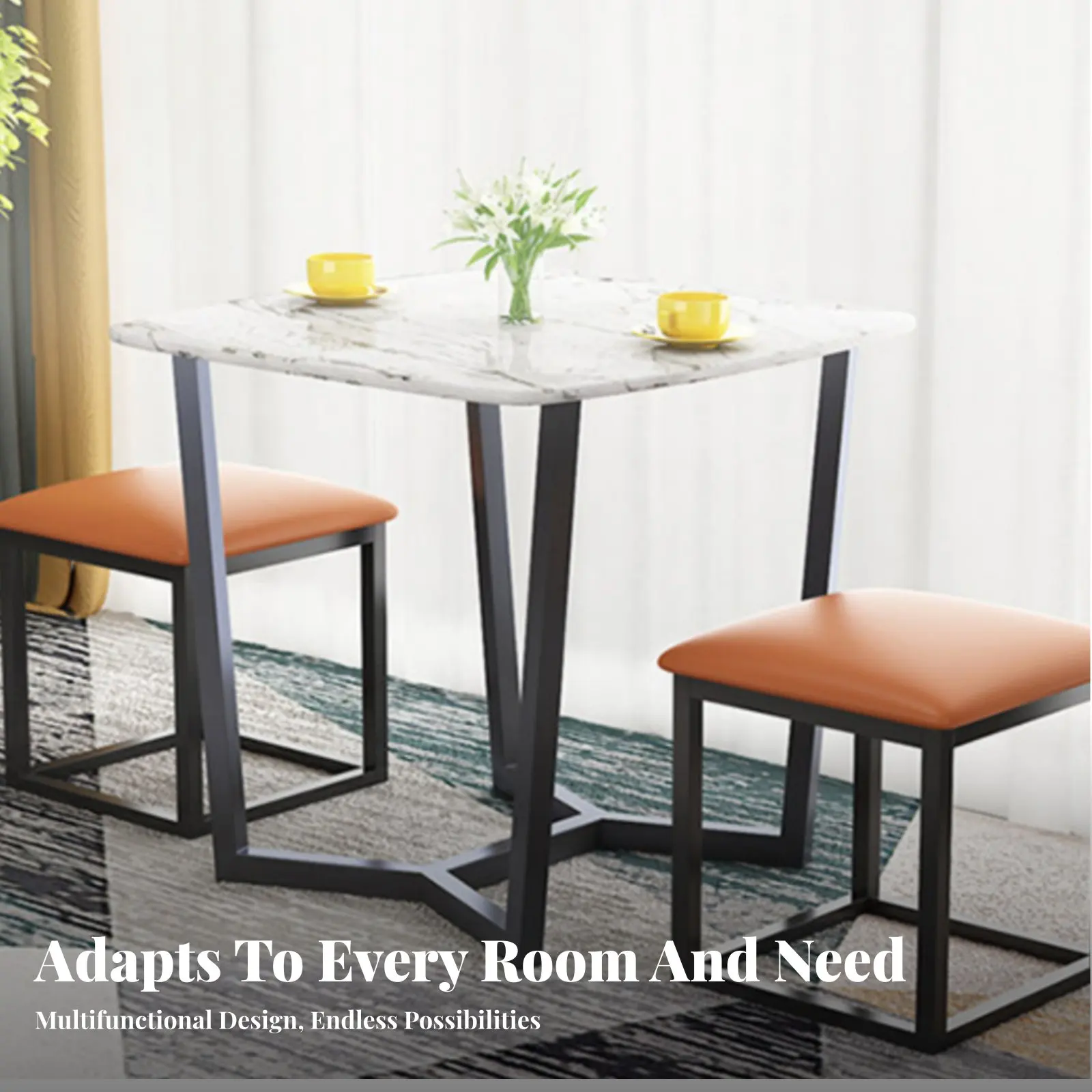 

5-in-1 Stacking Cube Stool Multi-Functional Transdesignable Ottoman Cube Space-Saving Easy to Clean for Small Apartments