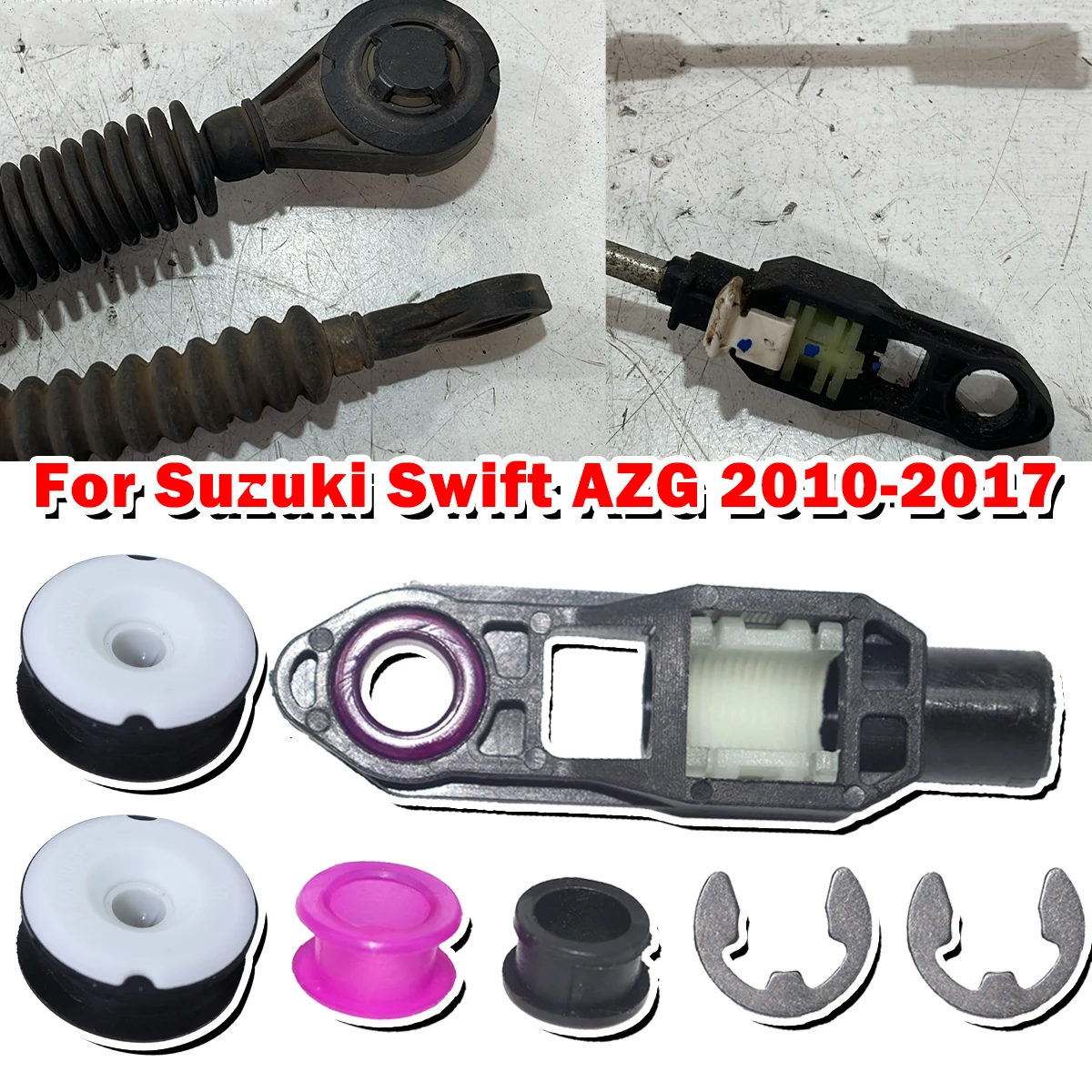 

For Suzuki Swift AZG MT Gear Shift Cable Linkage End Rod Bushing Shifter Selector Kit 2010 2011 2012 2013 2014 2015 2016 2017