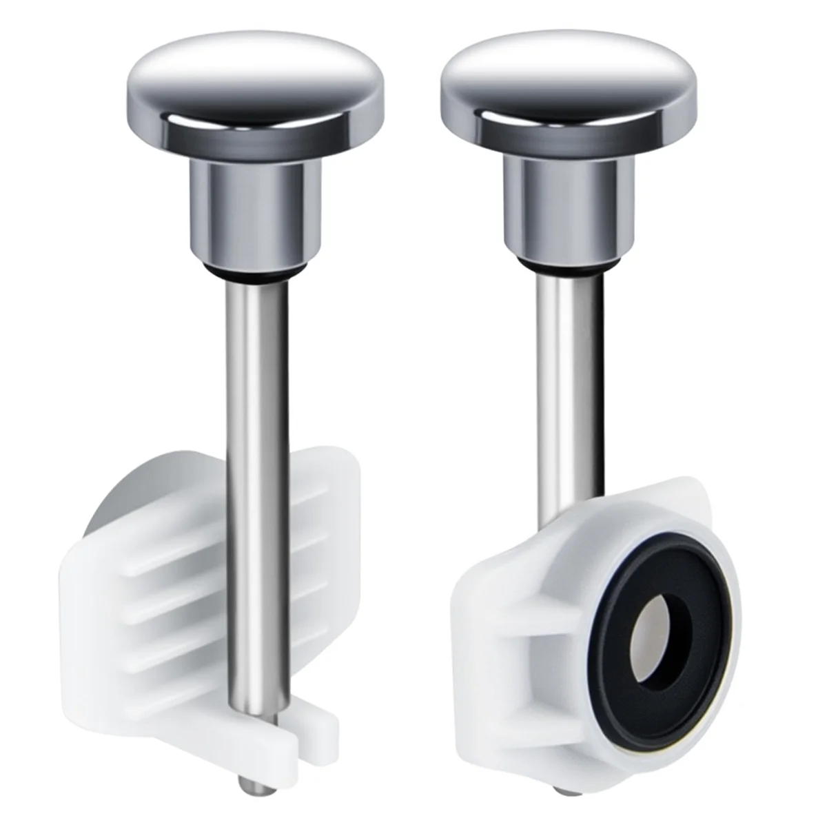 A002 طقم إصلاح محول صنبور الحوض العالمي المكون من قطعتين، قطع غيار إصلاح صنابير حوض الاستحمام المقاومة للتسرب باللون الفضي