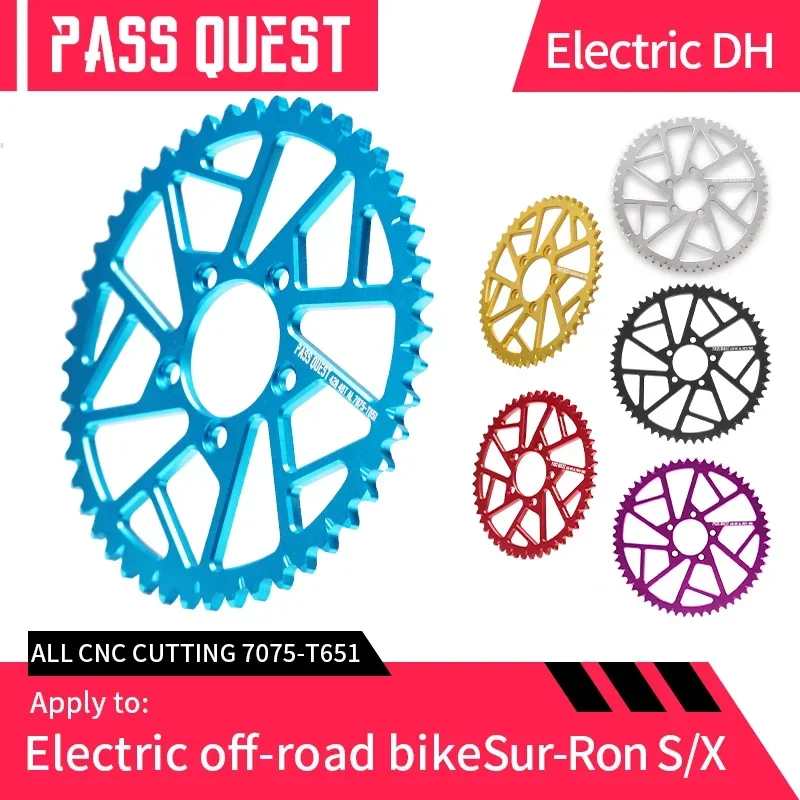 

PASS QUEST Electric Bike 48T/52T/58T Motorcycle Sprocket for Sur-Ron Light Bee X S Electric Bike Sprocket