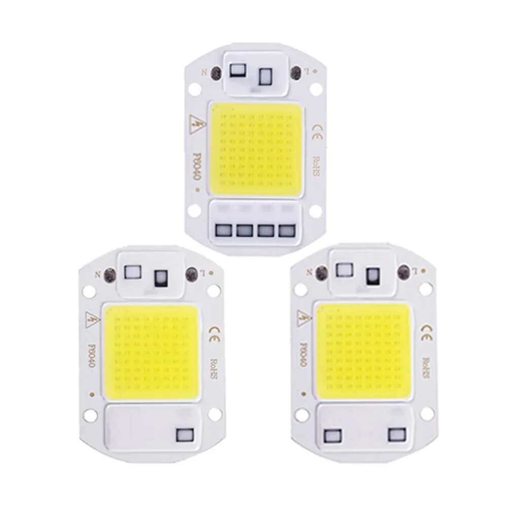 

LED COB Chip 20W 30W 50W AC 220V IP65 Smart IC No Need Driver DIY LED Bulb Lamp Flood light Spotlight Outdoor Lamp bead Lighting