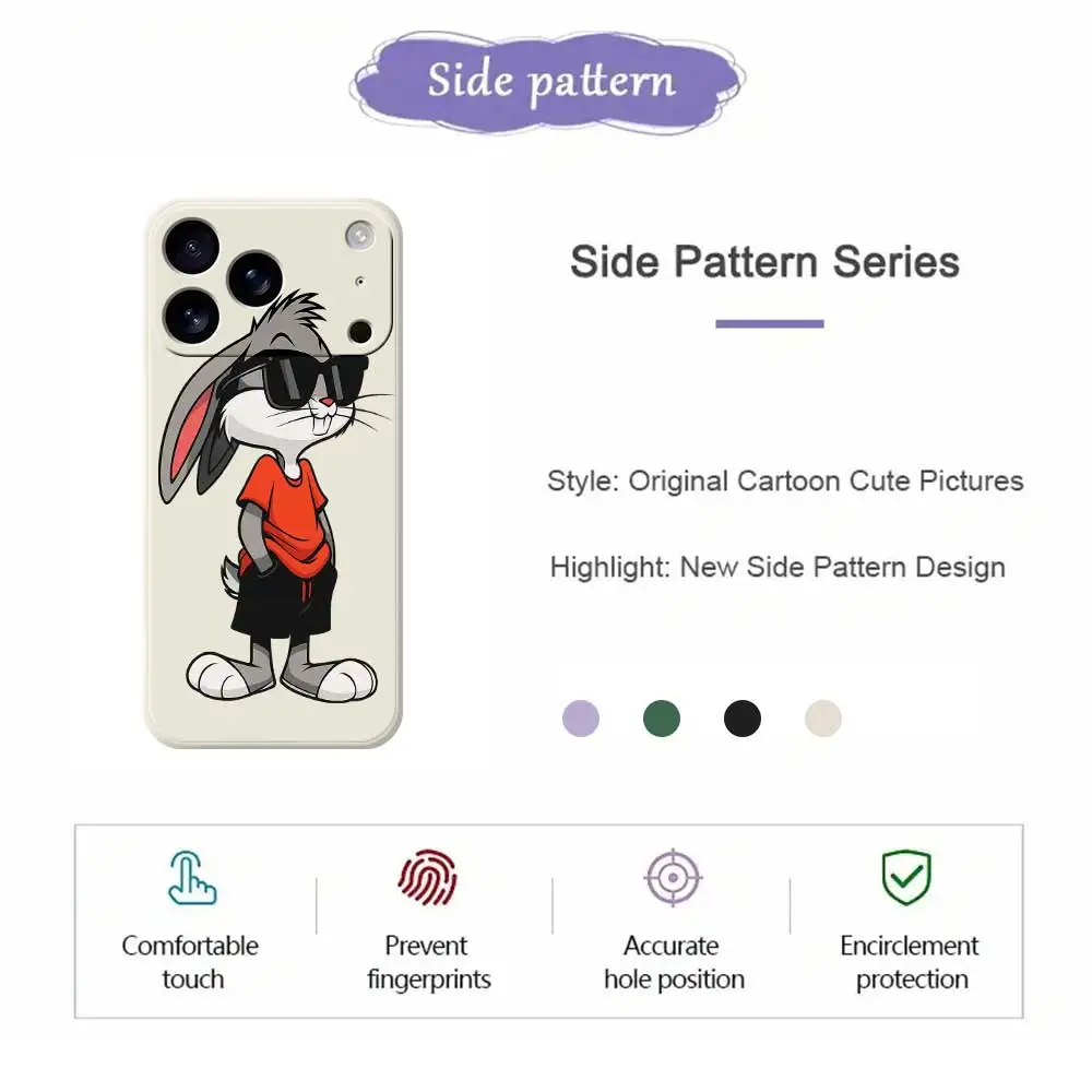 Coole Kaninchen Handyhülle für iPhone 17 Pro Max 17 Air 16 15 14 13 12 11 Pro Max XS Max 7 8 Plus 16e 16 15 Plus TPU Cover Coque