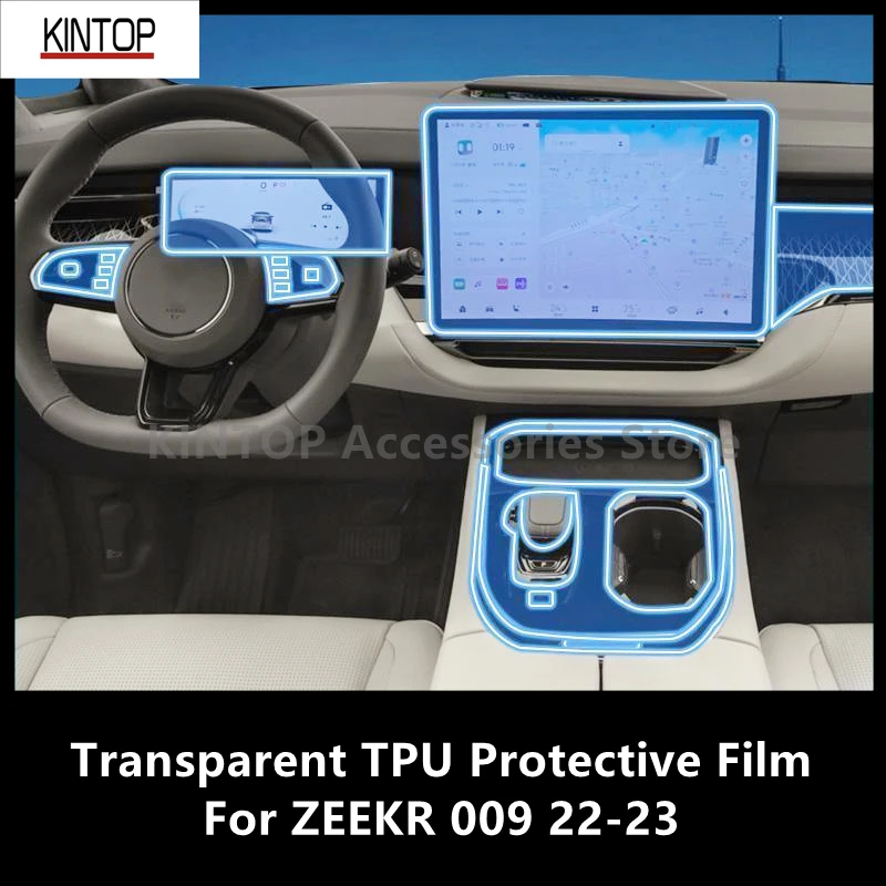 

For ZEEKR 009 22-23 Car Interior Center Console Transparent TPU Protective Film Anti-scratch Repair Film Accessories Refit