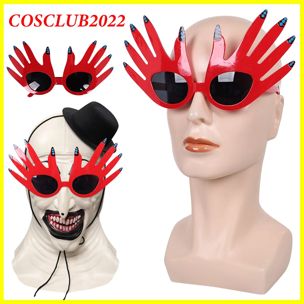 

Взрослые художественные очки клоуна для косплея, ТВ ужасов, ролевые игры, красные очки, реквизит, аксессуары для костюмов на Хэллоуин, головные уборы для мужчин и женщин