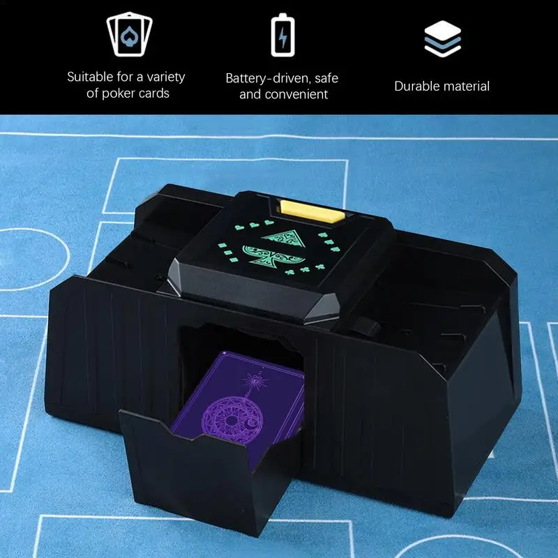 Automatic Sensor / Timed Shuffler Automatic Card Shuffling Machine 2 Decks Electric Poker Card Shuffler Poker Shuffle Machine