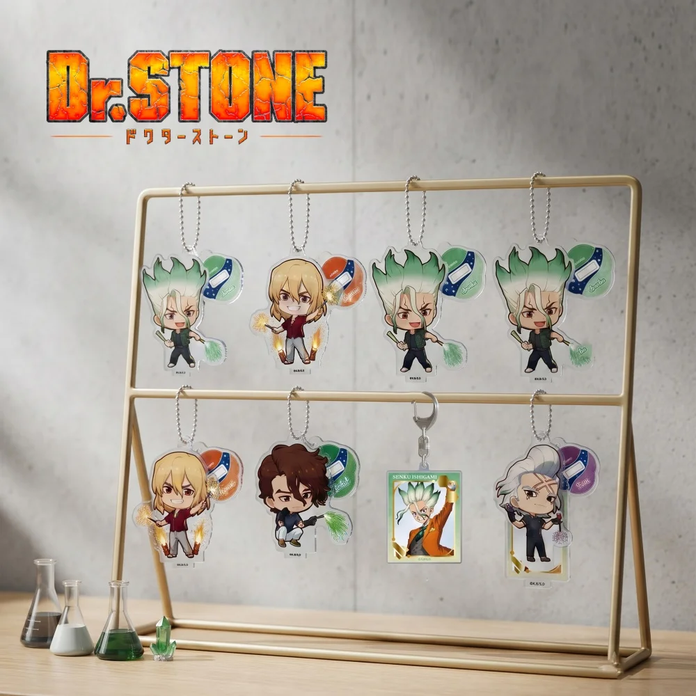 Dr. STONE Novo Anime Chaveiro de Acrílico 2026 Senku Gen Taiju Chrome Fofo Q Decoração de Mesa Figura Personalizada Lembrança Presente