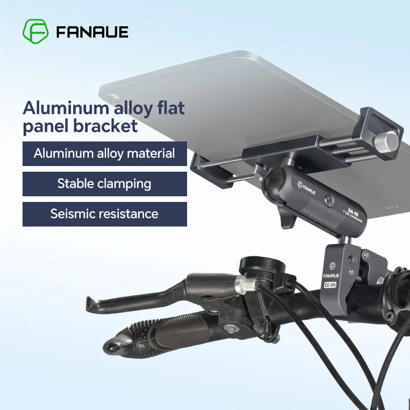FANAUE Bicycle Tablet Bracket Aluminum Alloy Cycling Sports Bicycle Sports iPad Bracket Road Bike Fixed Stable Anti-Vibration