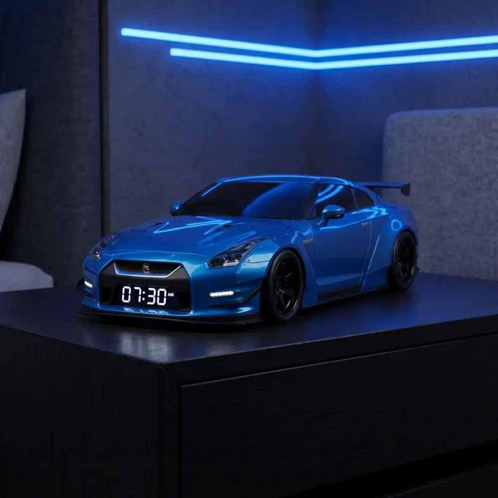 Creative Design Hypercar Alarm Clock Only Alarm Clock Function Stylish Design Sports Car Clock Unique Design Time Display