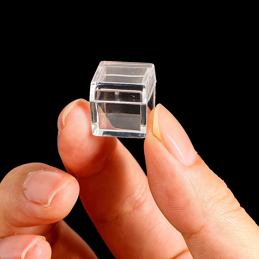 2pcs Acrylic Display Box Case for 10mm Element Cubes Periodic Table Bracket Collection Clear Storage Box Tray Show Protecter