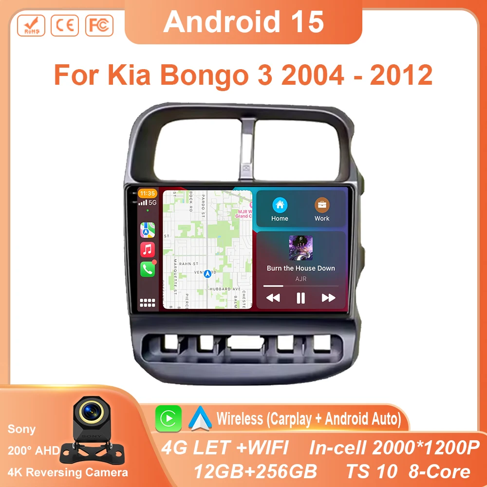 

Android Auto Radio For Kia Bongo 3 2004 - 2012 CarPlay Car Multimedia Player Navigation GPS DSP BT Stereo Head Unit No 2din 2din