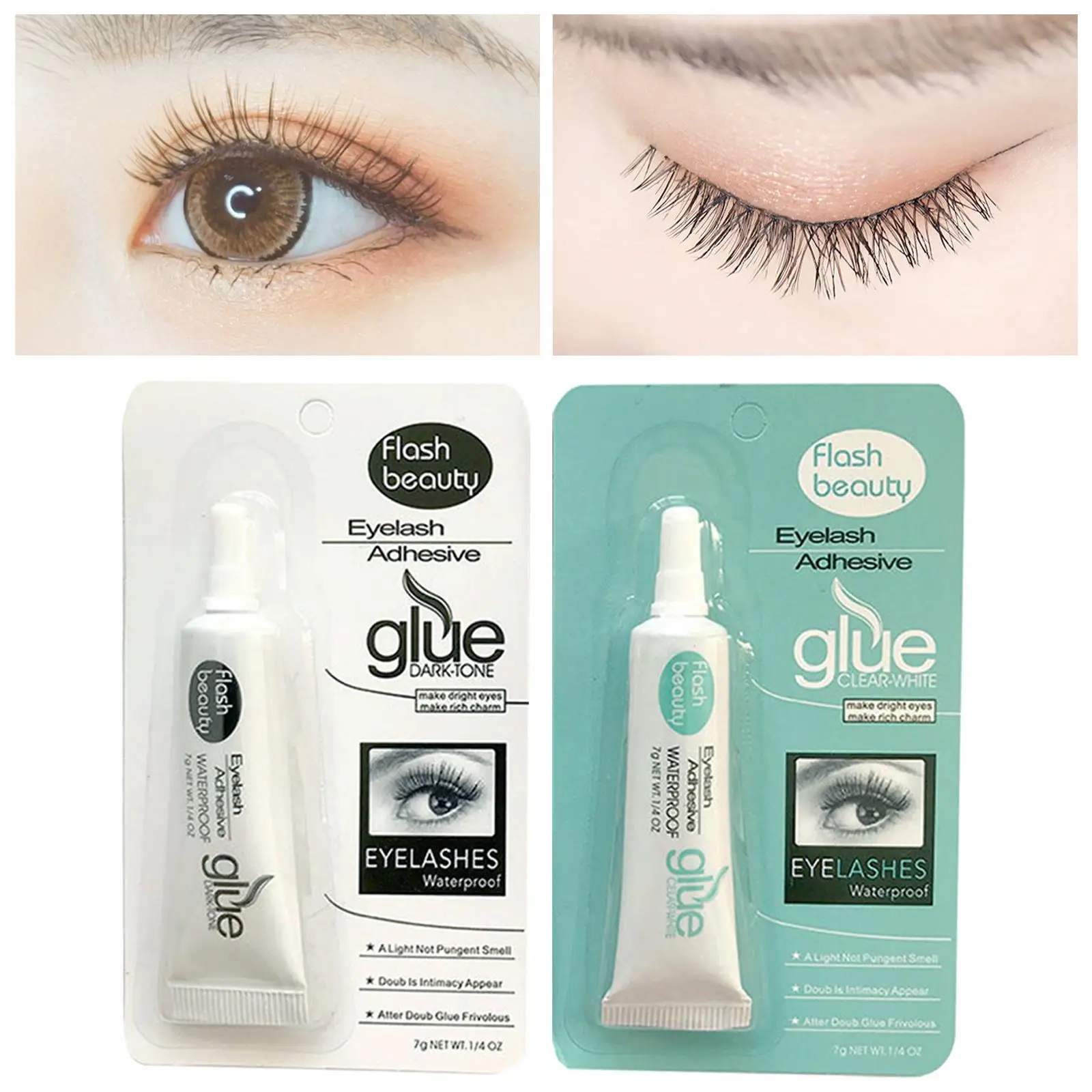 Wimpernkleber, wasserfester Wimpernkleber für falsche Wimpern, Streifen, Wimpern, Anfänger