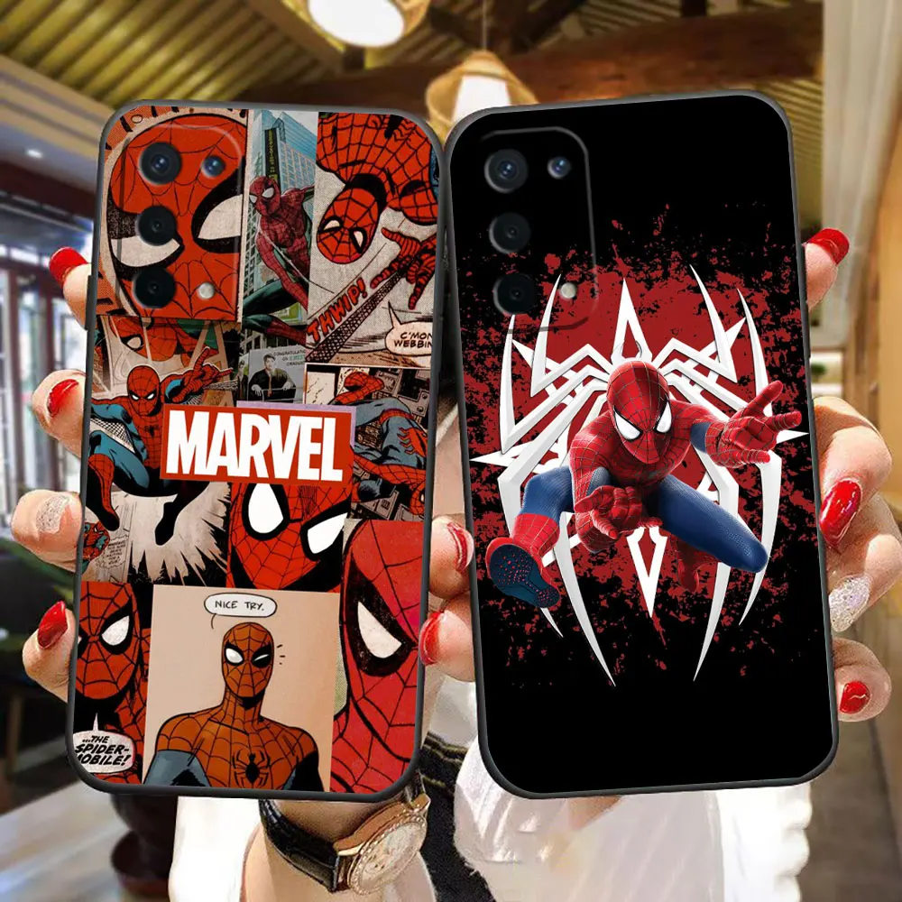 Marvel Spider-man Phone Case For OPPO RENO 11 11F 10 8 8T 8Z 7 7Z 6 6Z 5 5F 4 3 2F FIND X3 Lite Pro Plus Case Funda Coque Shell