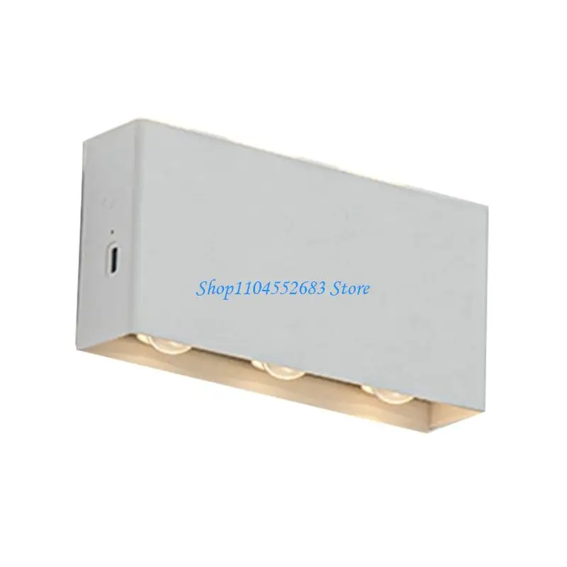 Y6GD Contemporary LED Wall Sconce Offering Warm Ambiances ABS Texture Suitable for Bedrooms and Reading Areas Use