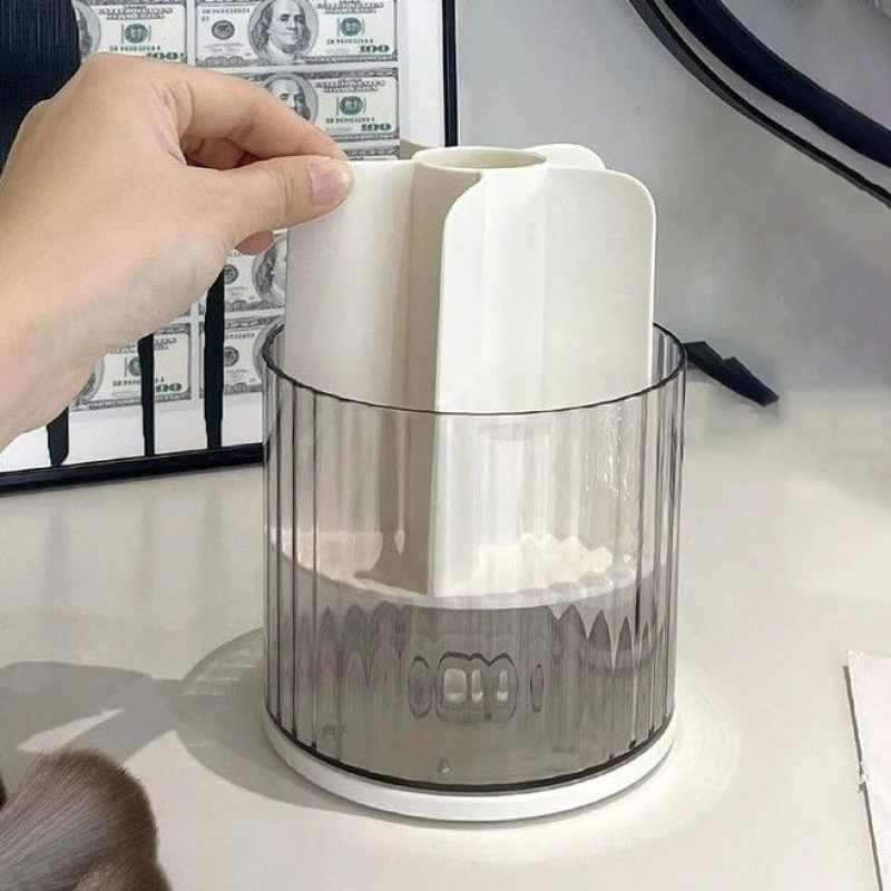 Rotating Multi-Functional Pen Holder  Cosmetic Storage Box  Storage Rack  Drawer  Countertop  Dressing Table  Pen Holder