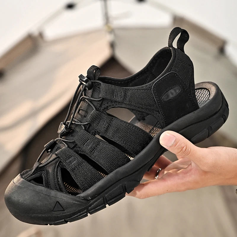 

Best Summer Outdoor Sandals for Men Breathable Hiking Shoes Water Beach Mens Sandals Camping Climbing Aqua Sneaker Yeezi Slide