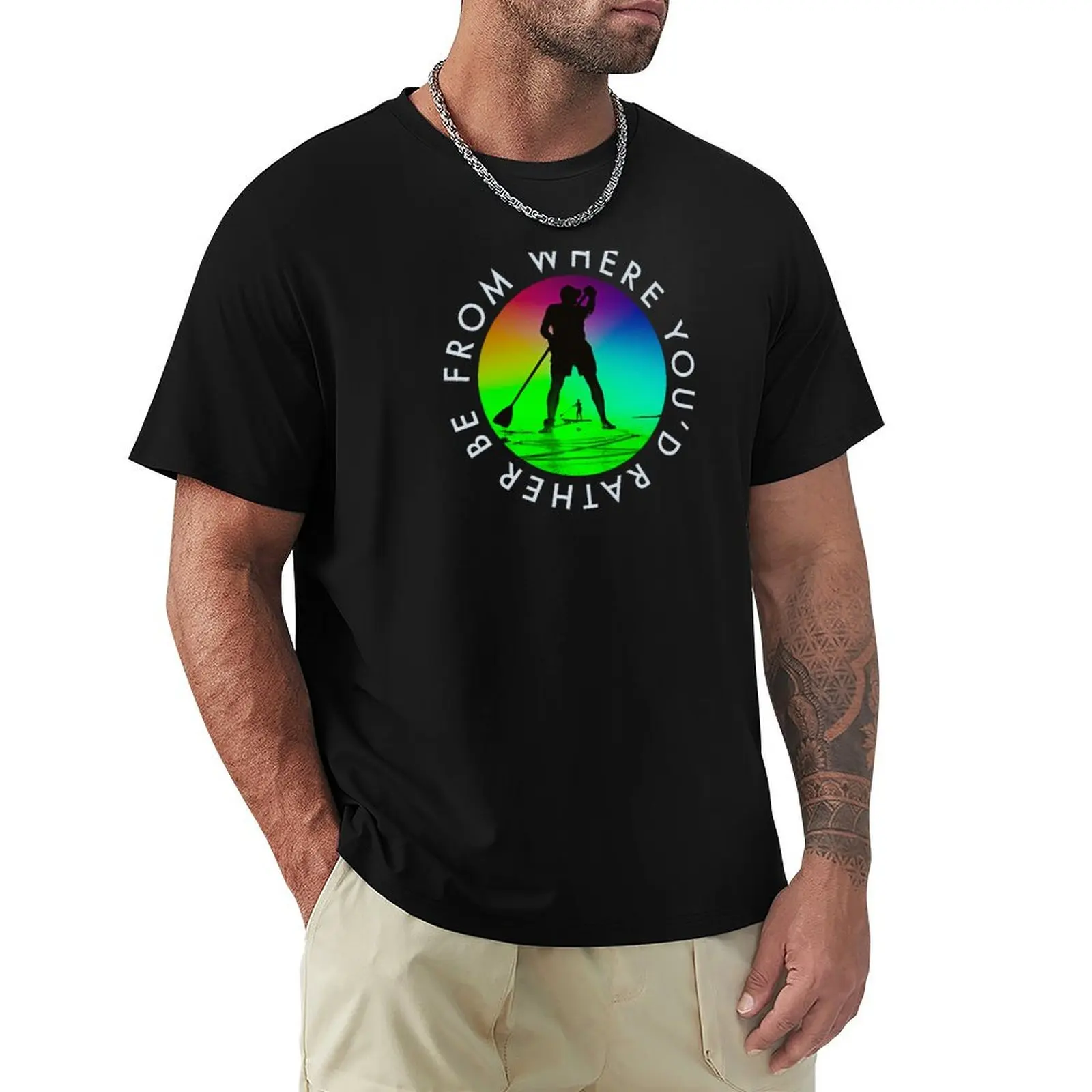 

From where you'd rather be T-Shirt plus size tops graphics plain t shirts men