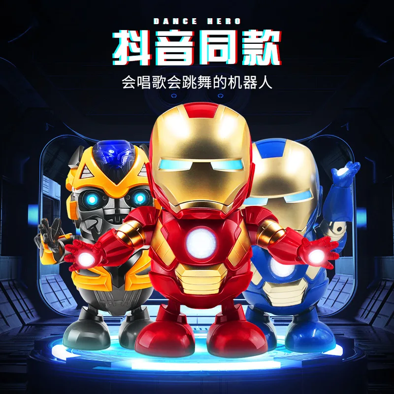 Electric Dancing Robot Steel Model Singing Dancing Glowing Transforming Anime Peripheral Children'S Toys Children'S Day Gifts