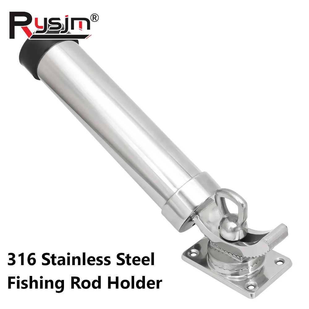 1Pc Boat 316 Stainless Steel Fishing Rod Holder Deck Mount Adjustable Marine Yacht Rod Pod boat accessories marine hardware