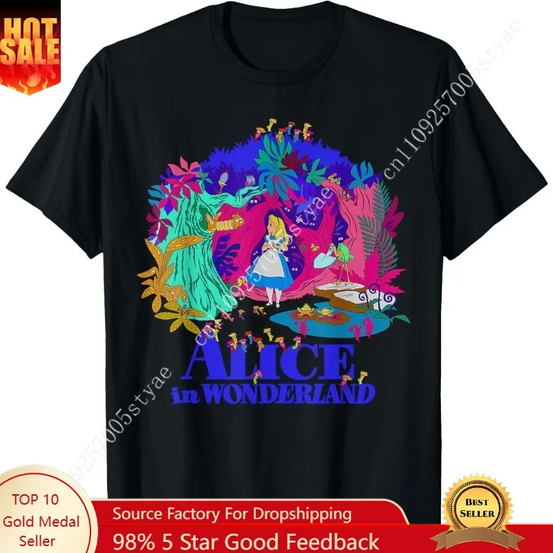 Disney Alice in Wonderland Neon Floral T-Shirt Small