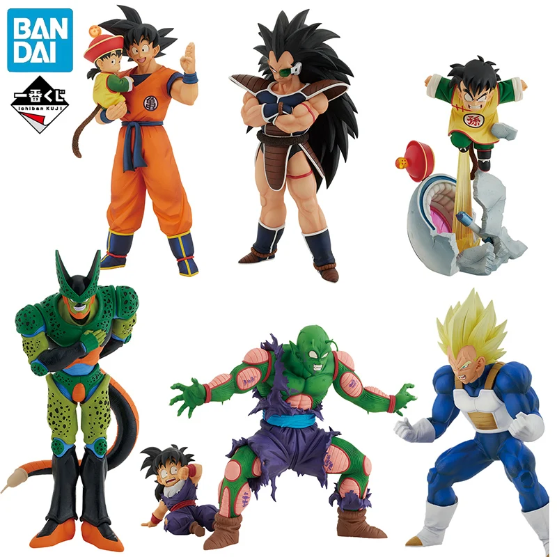 In Stock BANDAI Ichiban KUJI Dragon Ball Z Son Goku Gohan Raditz Piccolo Vegeta Cell PVC Anime Action Figures Model Toy