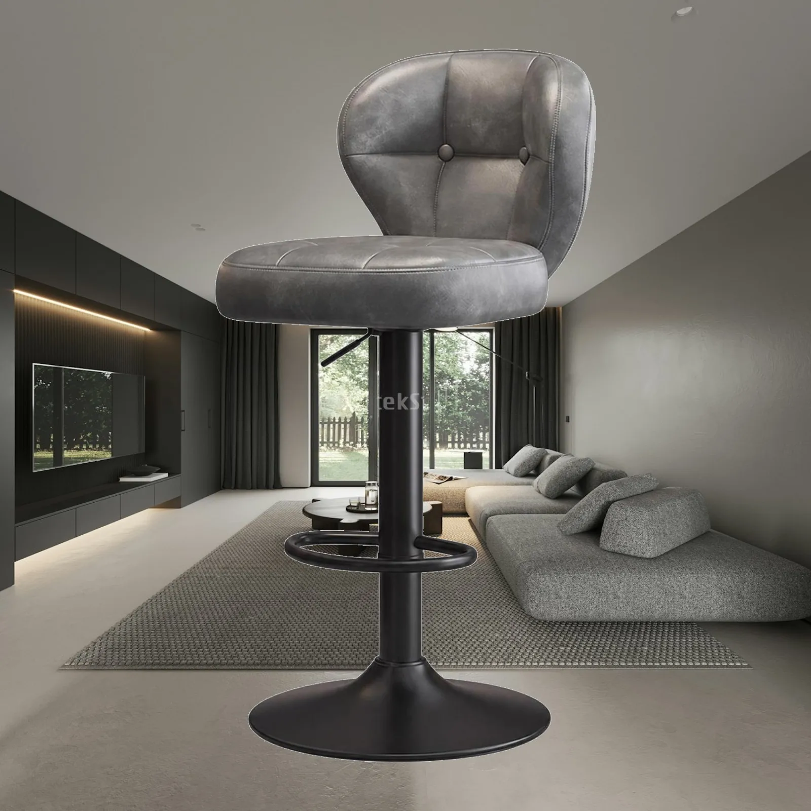 chaise-ergonomique-pivotante-de-hauteur-de-comptoir-avec-revetement-en-cuir-huile-et-repose-pieds-circulaire-pour-la-zone-d'assise-du-bar-de-cuisine