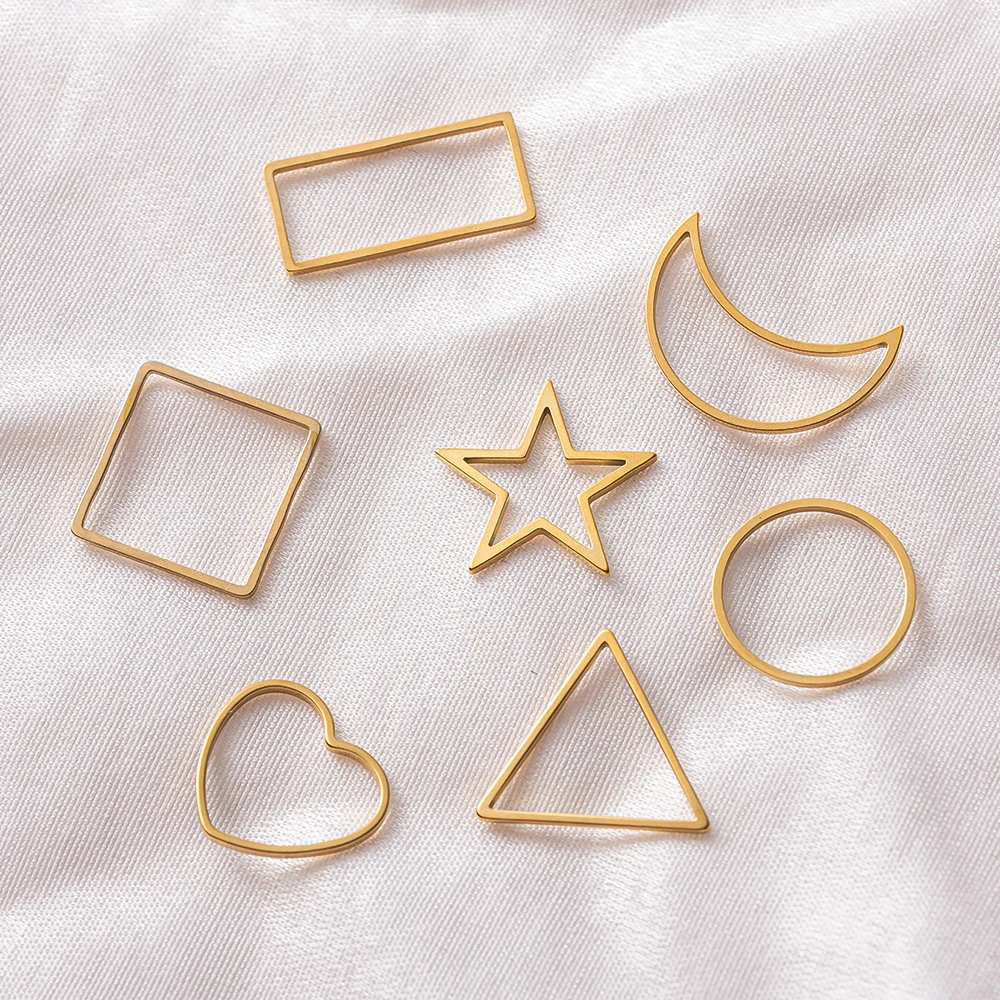 10개/세트 골드 스테인리스 스틸 달 별 귀걸이 제작 - Moon Star Earrings 리뷰 및 가격