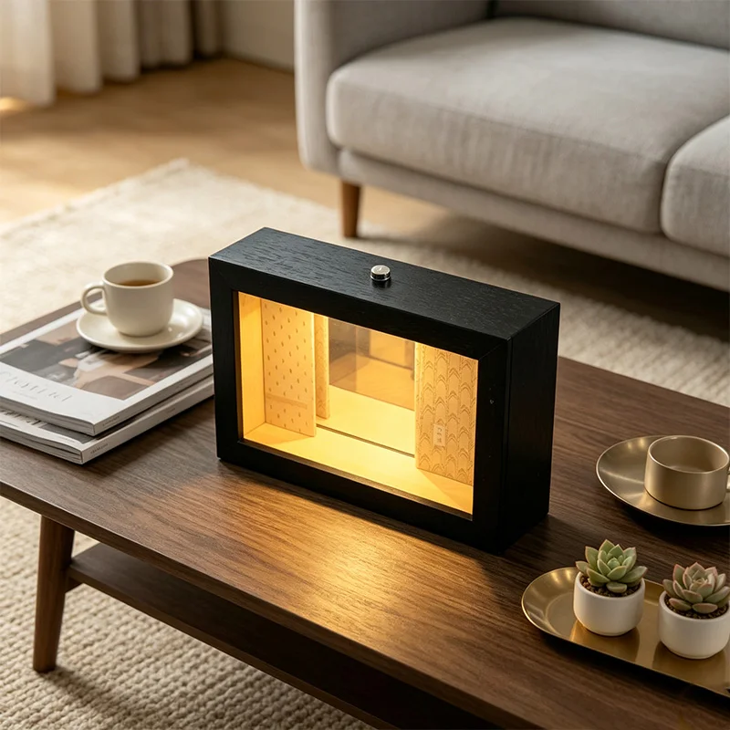 Rear Room Abyss Infinity Mirror Photo Frame With Led Lights Backroom Dystopia Tunnel Effect Desktop Decor Creative Display Box