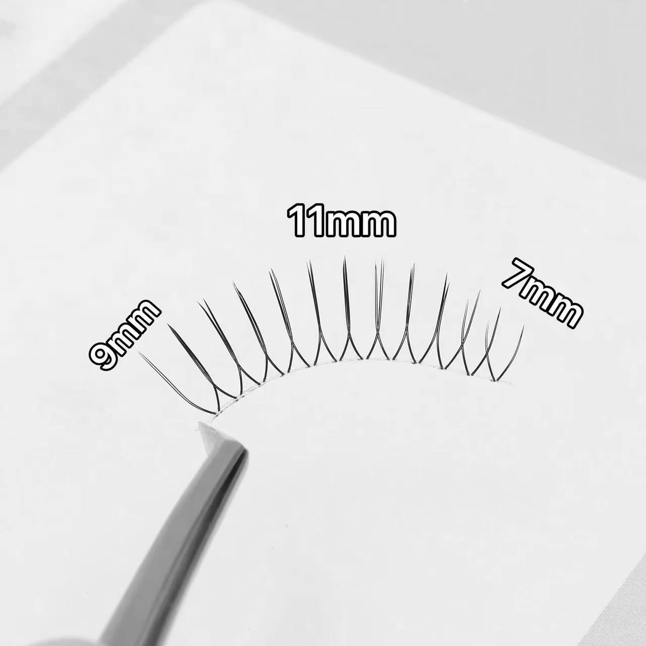 3 paia di ciglia finte a forma di U, morbide e confortevoli fatte a mano, aspetto naturale, trucco occhi, ideale con penna eyeliner