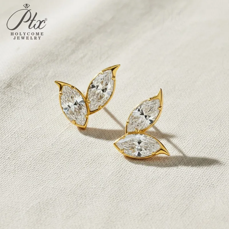 Moissanite Earrings Multi Color 925 Silver Plated White Yellow Gold Ear Studs Charm Women Man Fishion Daily Wear Banquet Jewelry