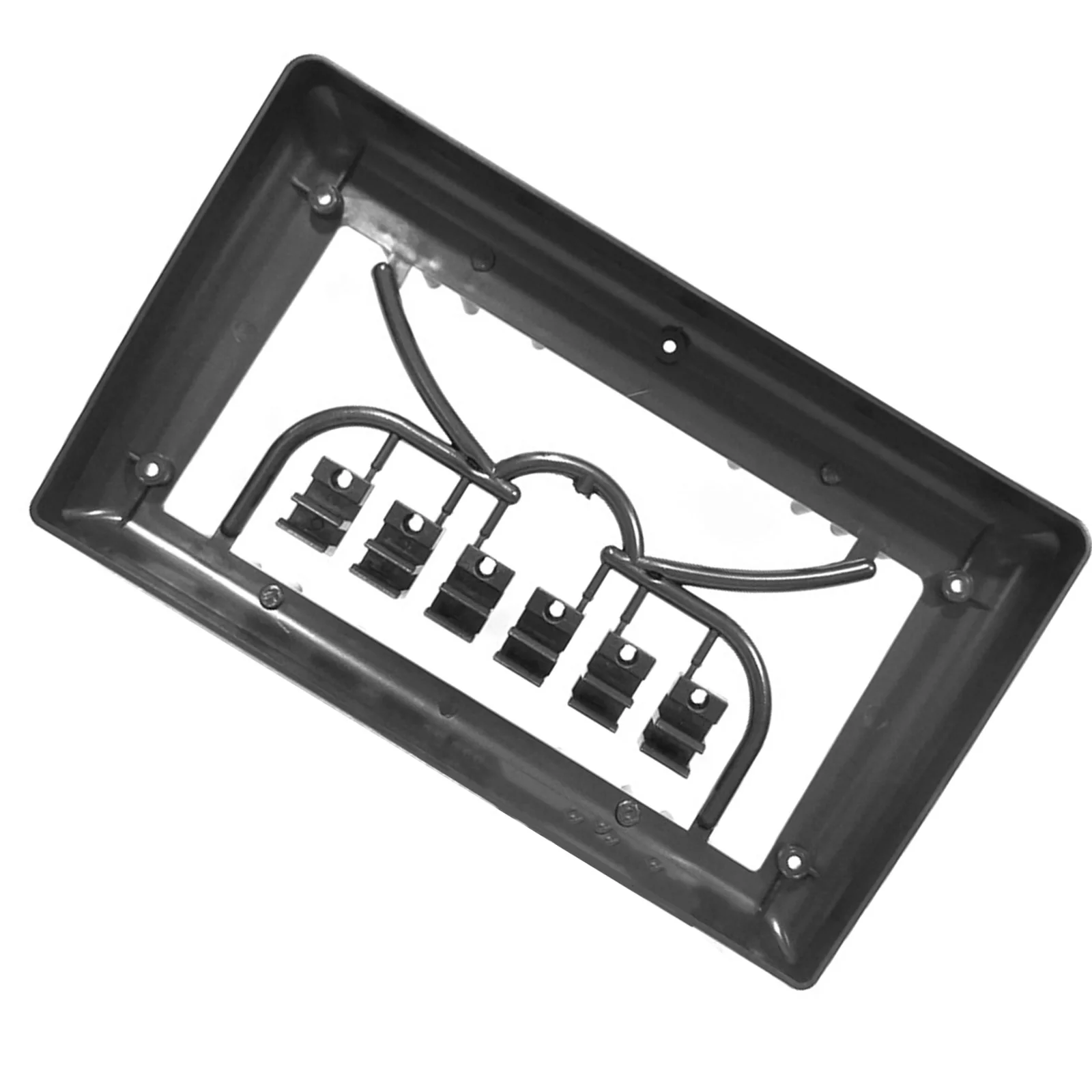 Universal dos 2 doble Din Radio de coche Fascia 7 a 9 pulgadas estéreo de coche Panel de unidad central tablero marco de montaje Kit de molduras placa frontal