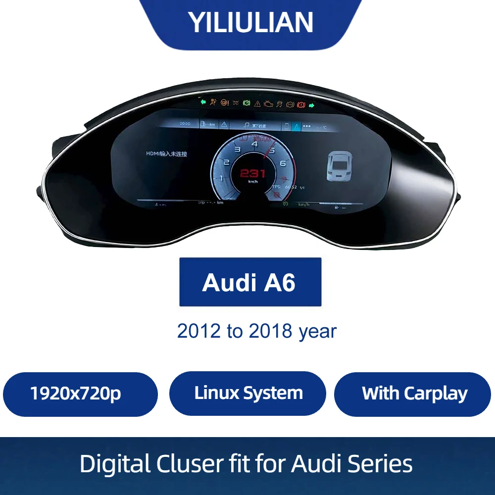 

Панель приборов для Audi A6 C7 2012-2018 годов выпуска, виртуальный дисплей, цифровой спидометр