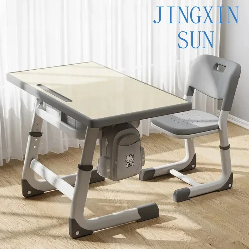 Children's Study Table for Primary School Student Home Children Furniture Writing Liftable Kids Table Desk and Chair Set y