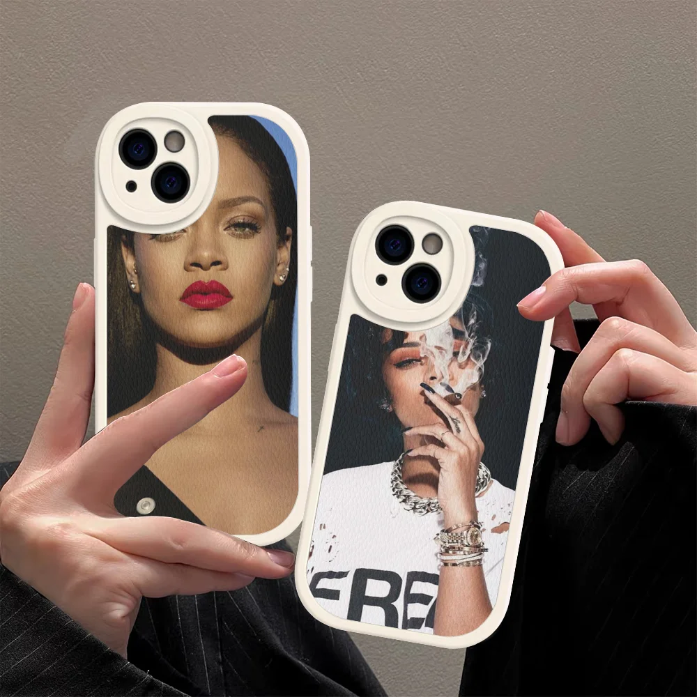 

Work-Girls-R-Rihanna Phone Case Hard Leather For IPhone 16 15 14 13 12 Mini 11 14 Pro Max Xs X Xr 7 8 Plus Fundas