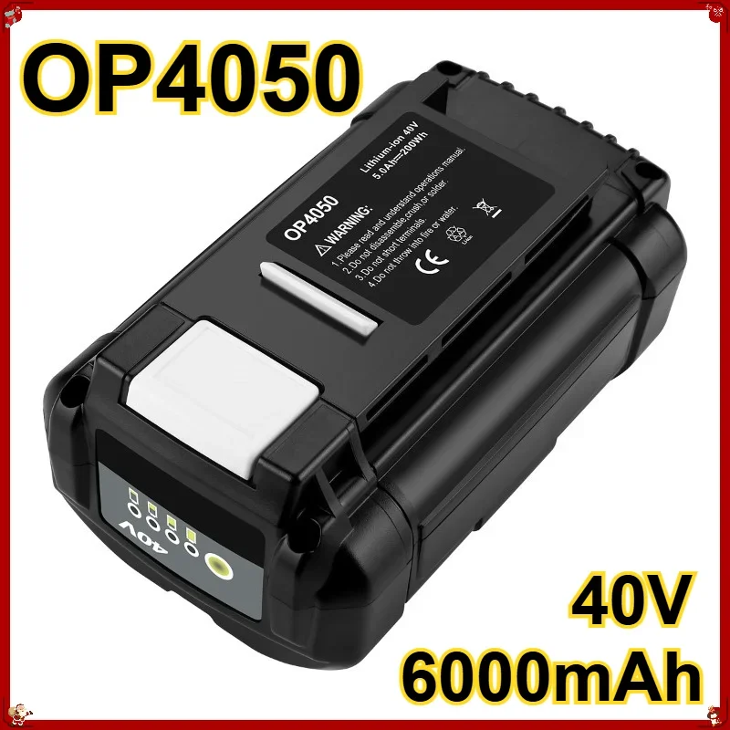 [NEW]  OP4050 40V 6000mAh for Lawn Mower Power Tool Lithium Ion Replacement Battery