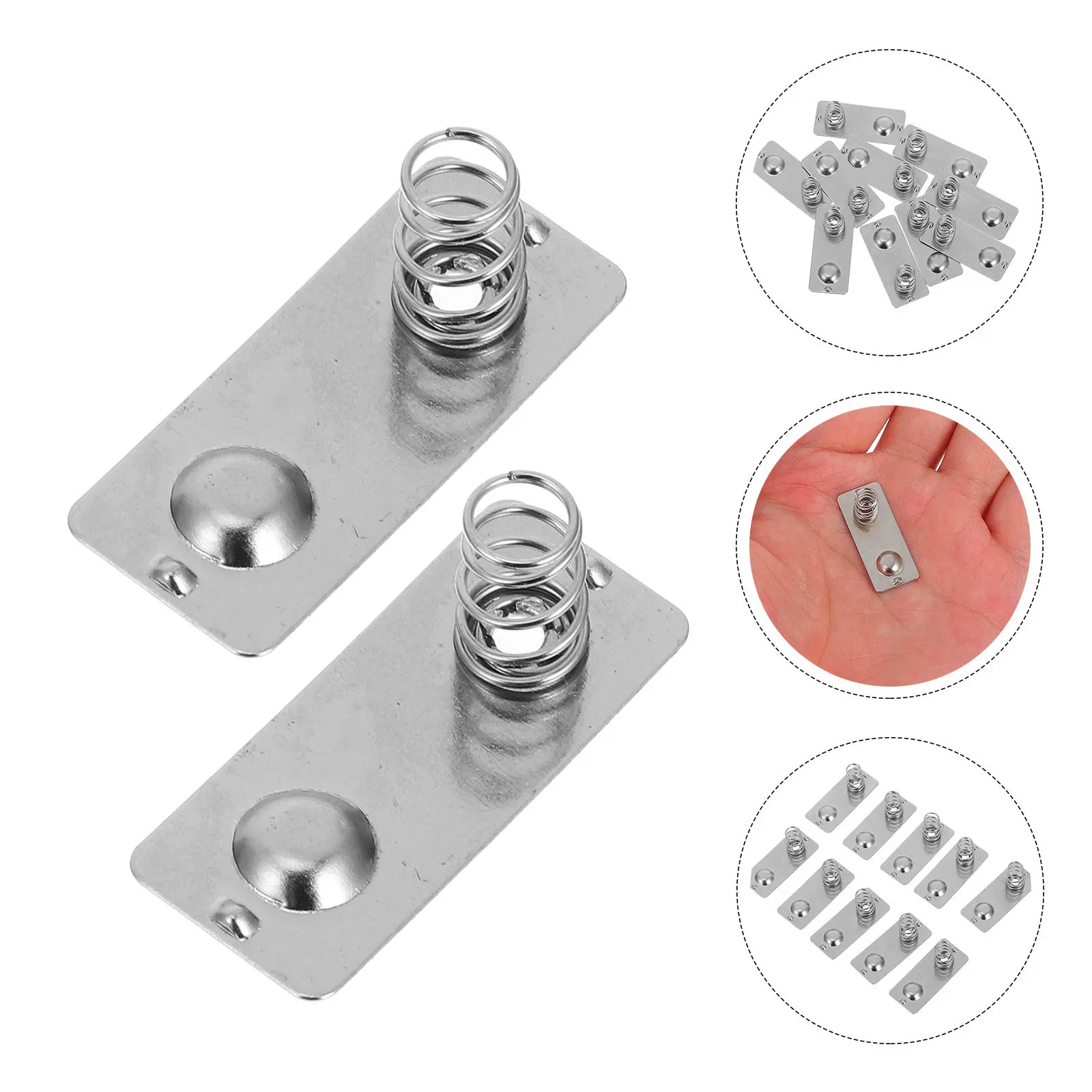 

10pcs Remote Control Spring Replacement Nickel Plated Holder Spring For Terminal Plate Conversion