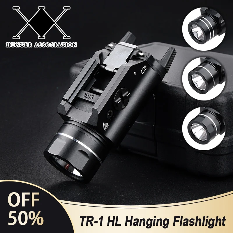 

WADSN Tactic TR-1 HL Hanging Pistol Light Strobe Metal 800 Lumens Powerful Flashlight For Glock 17 19 X300 X400 Hunting Airsoft