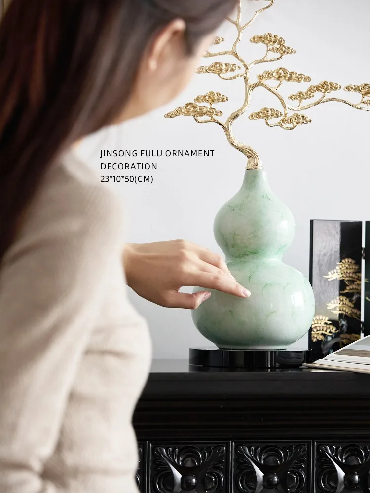 New Chinese style gourd, living room, wine cabinet decorations, housewarming gifts, gifts for leaders and elders