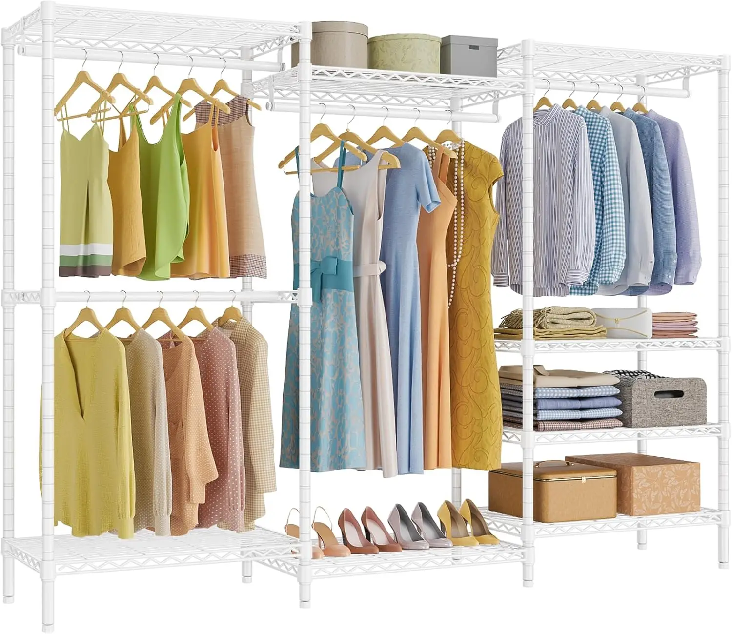 Vipek V5 Plus Portable Closet Wardrobe Heavy Duty Clothes Rack, Large Free Standing Closet Rack For Hanging Clothes, 85.4