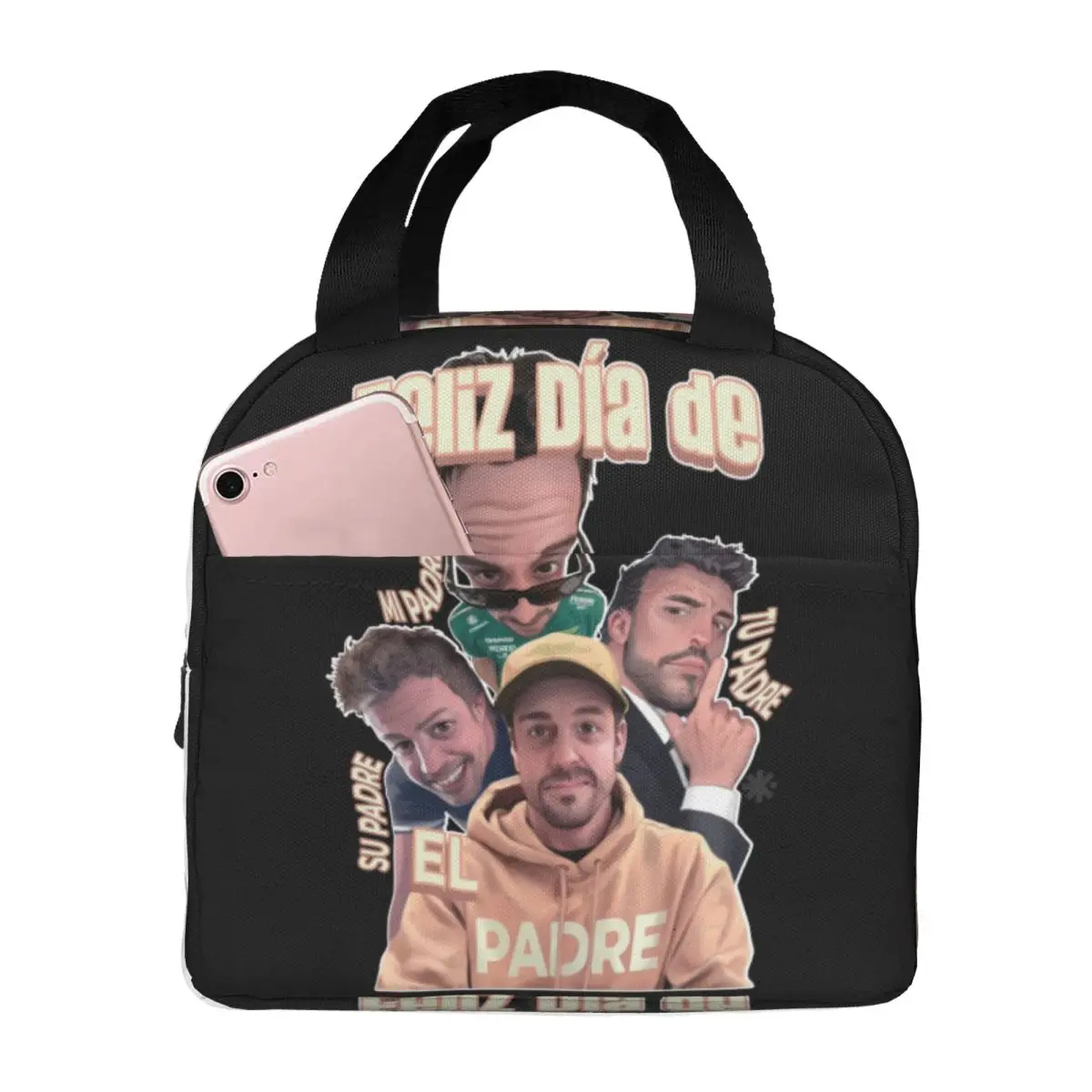 Alonsos Spanish Racing Driver Lunch Bag Men Women Cooler Thermal Insulated Lunch Boxes for Office
