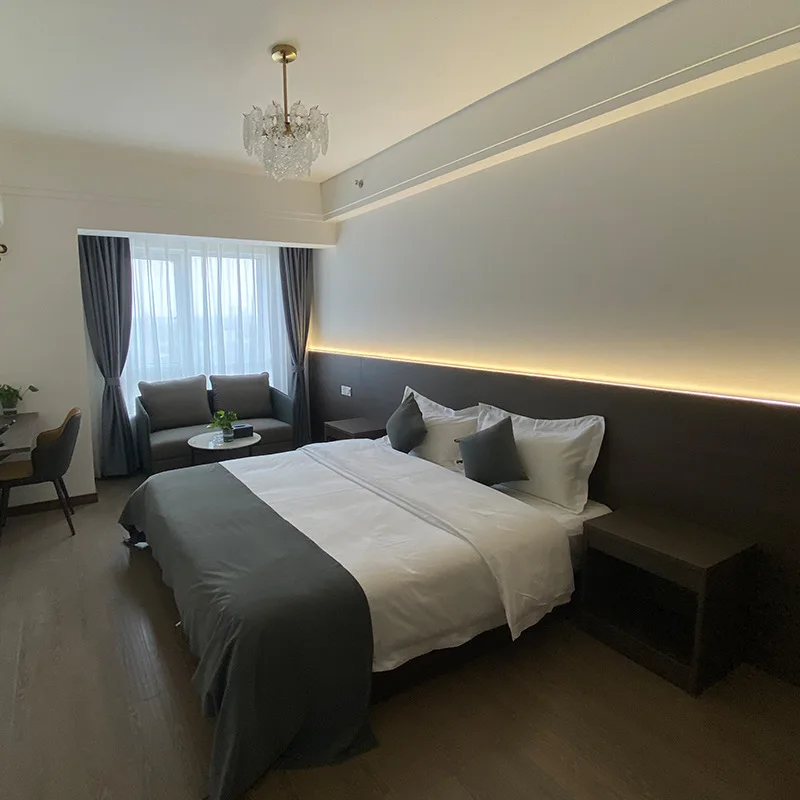 # Modern Design Standard Hotel Bedroom Set With Box Bed Frame For Bedroom Apartment Full Furniture Sets For Room