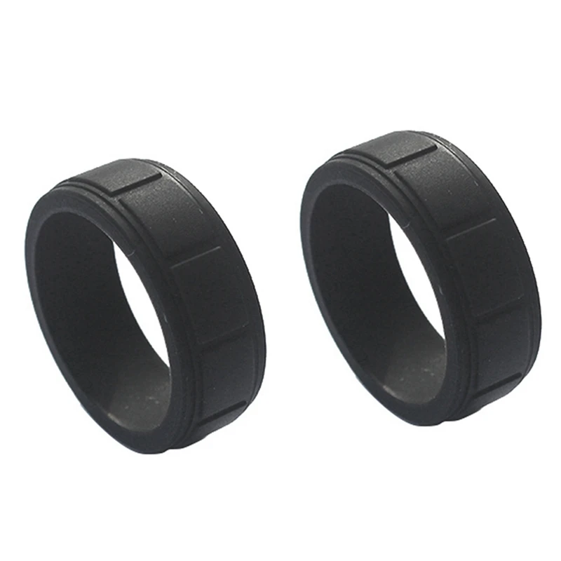 

2PCS Popular For Women Silicone Cool Rings Rectangle Silicone Wedding Ring 8Mm 8