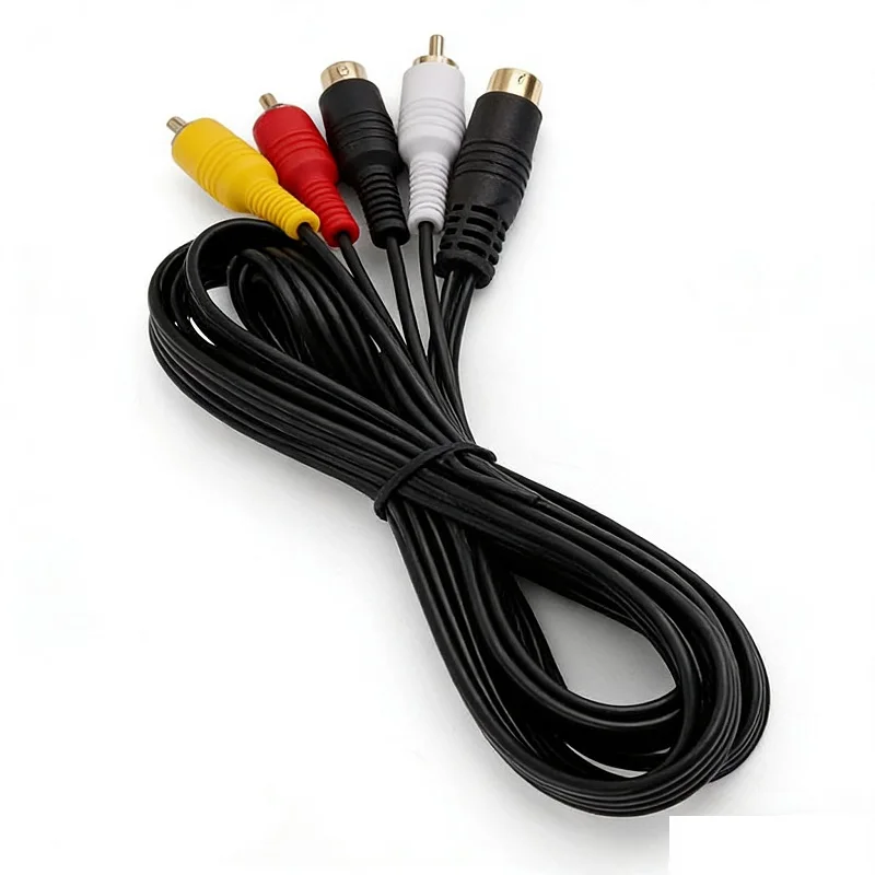 FZQWEG Audio Video AV A/V S Video Display Composite Cable Cord Wire For Saturn