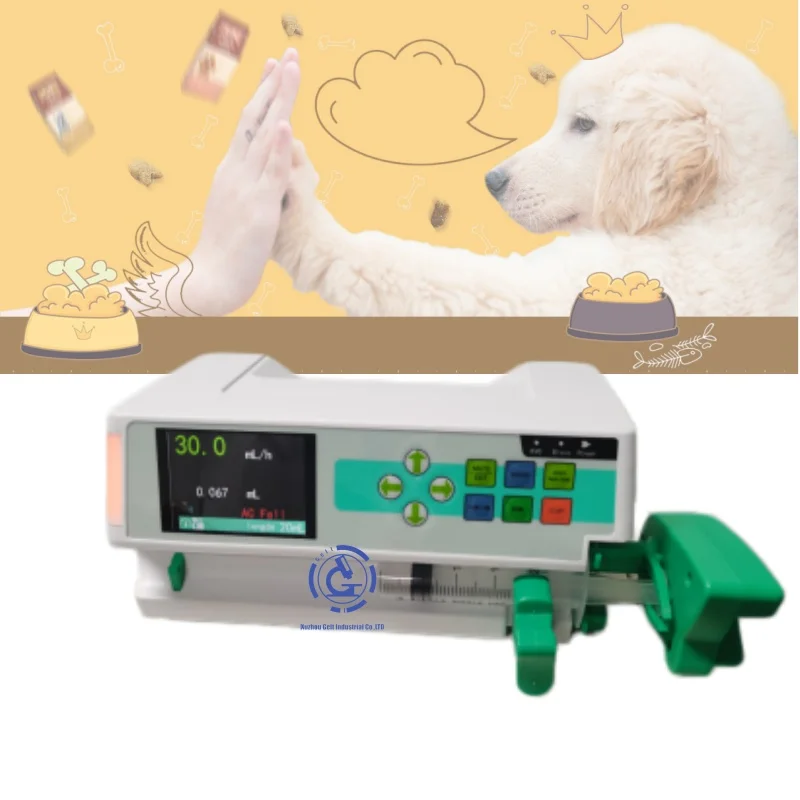 Veterinary Syringe Pump with Four Point Three Inch Touch Screen and Alarm for Dogs Cats in Pet Clinic Use
