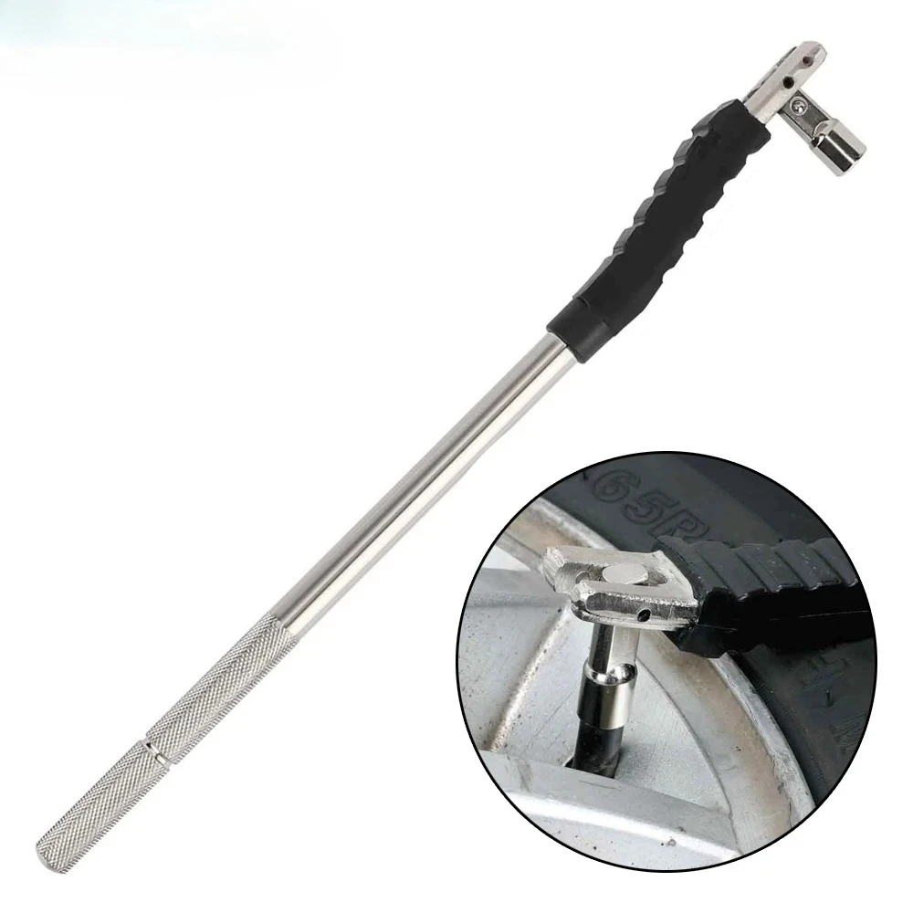 Tire Valve Stem Puller Tool No Scratch with Valve Core Tool Perfect Replacement for Universial Car Valve Stem Extenders Straight