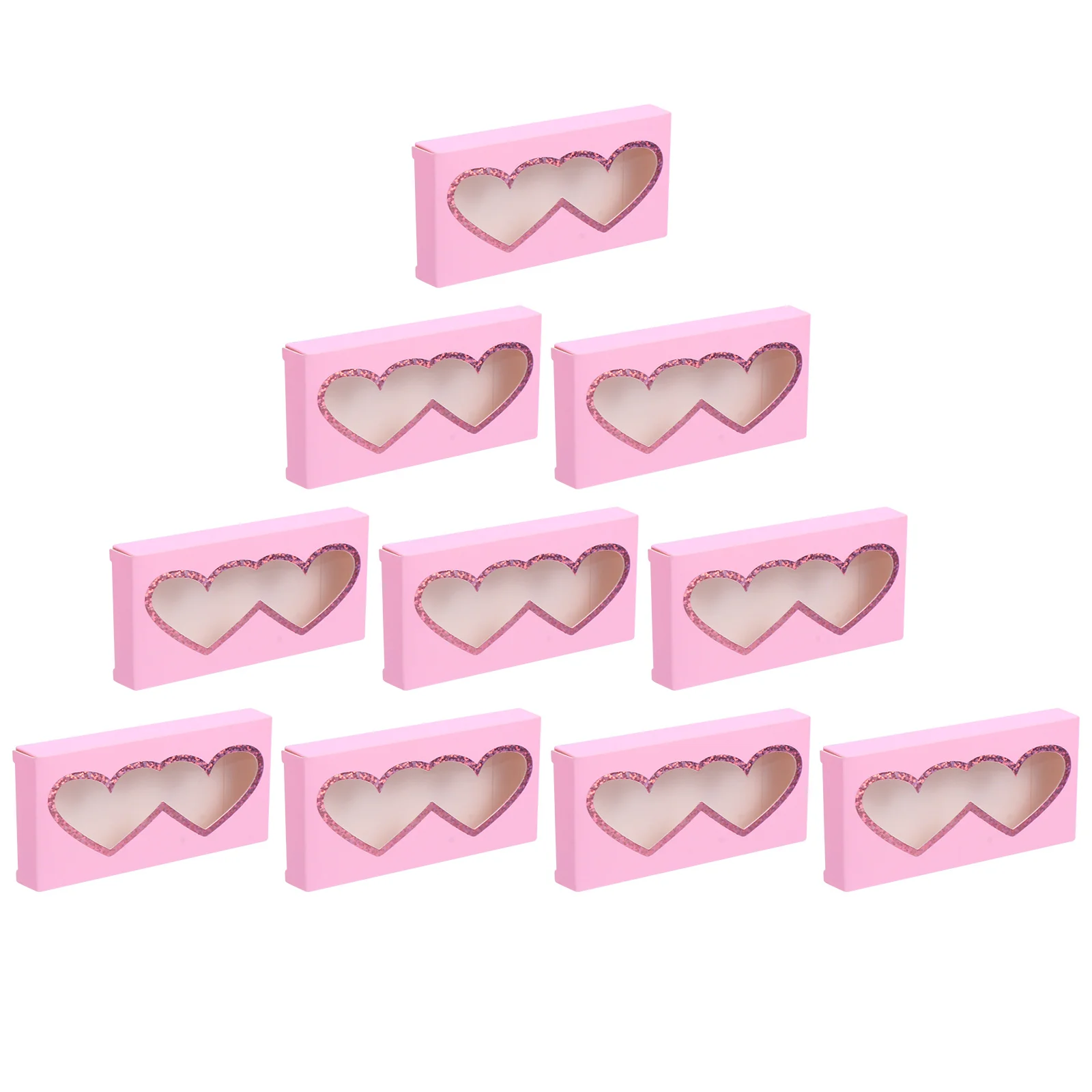 Scatola per imballaggio per ciglia finte da 10 pezzi Organizzatore leggero per riporre ciglia con buona tenuta per tavolo da trucco per borse per cosmetici