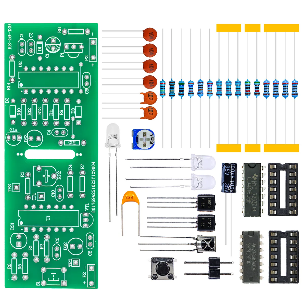 Infrared Transmitter Receiver DIY Soldering Kit,Digital Circuit Practice Board,Teaching Training Module for Electronic Students