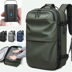 Men's Travel Backpack Expandable Waterproof Laptop Bag Vacuum Compression Backpack Multifunctional Business Anti-theft Work Pack