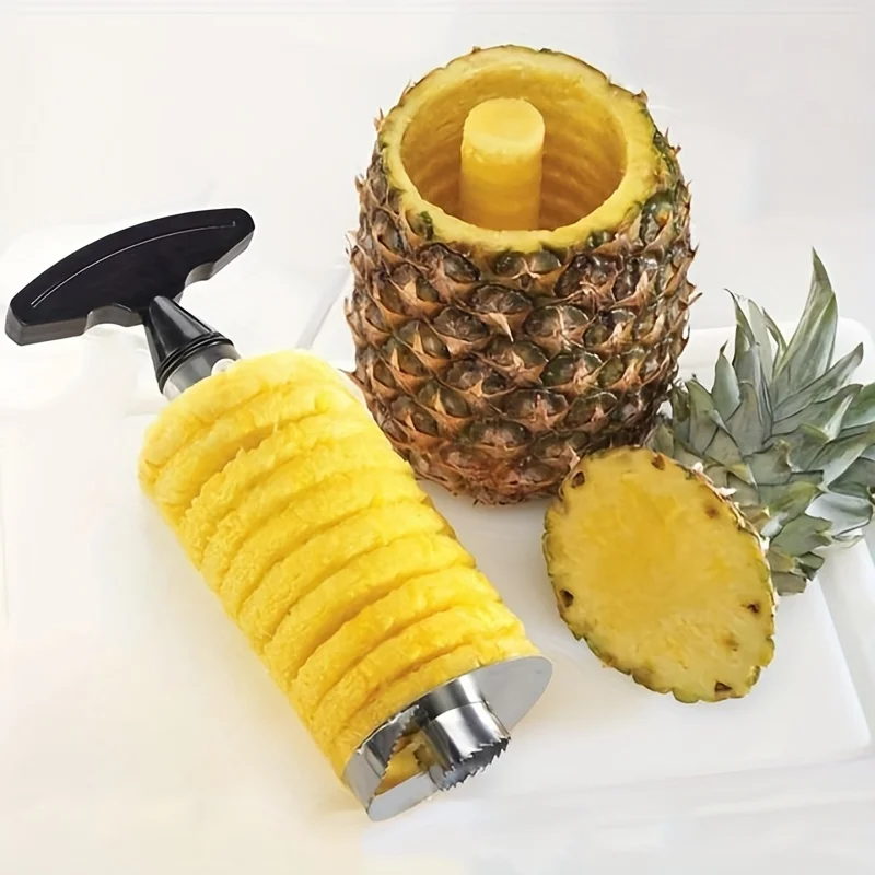 Pineapple Ring Maker Corer, 9.4 Inch Stainless Steel, Removes Tough Core Effortlessly, Perfect for Fruit Platters and Salads